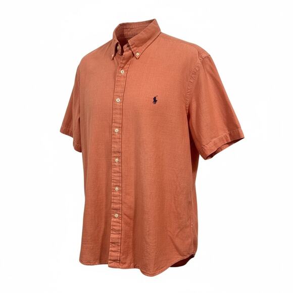 Polo Ralph Lauren Classic Preppy Oxford Button Down Orange Size  2XL - Picture 2 of 7